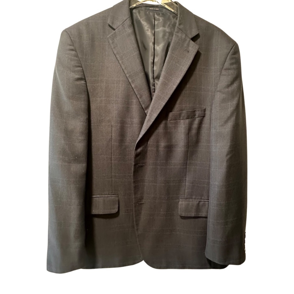 Club Room/Macys Blazer -Plaid- 24" sleeve,‎ 20" shoulder 31 1/2 length 46 R EUC